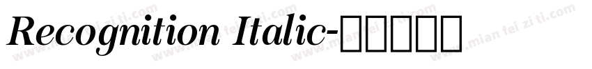Recognition Italic字体转换